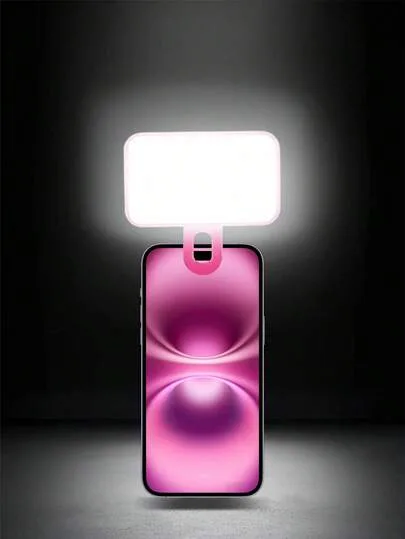 إضاءة سيلفي محمولة لمؤتمرات الفيديو بمشبك للهاتف و الكاميرا، إضاءة ليد قابلة للتركيب بالمشبك لمؤتمرات الفيديو، 3 أوضاع إضاءة، قابلة لإعادة الشحن، محمولة، مناسبة للأجهزة المحمولة/الهواتف/الأجهزة اللوحية/مكالمات الزوم/الماكياج، مناسبة للسيلفي والبث المباشر، إضاءة محمولة