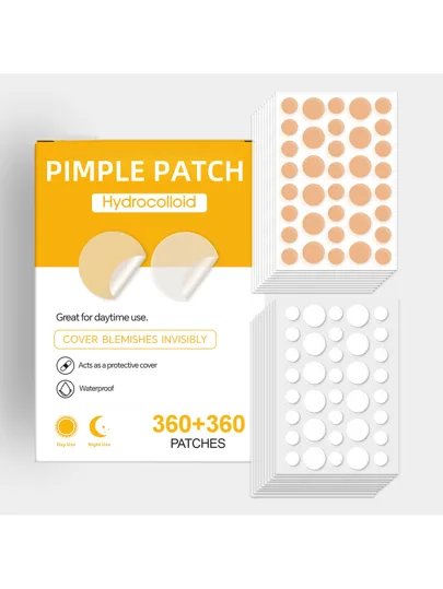 360 قطعة من شريحة شد الشوالي والبثور، ملصقات تخفي العيوب في الوجه، مناسبة لجميع المناسبات، خفيفة وغير مهيجة للبشرة، متاحة بلونين