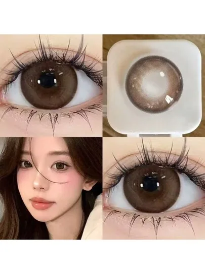 زوج من العدسات اللاصقة الخضراء غير المرئية، عدسات تجميلية مناسبة للاستخدام طوال العام، قطر 14.5 مم، لأغراض تنكرية وتنكر في مناسبات هالوين